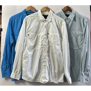 Mens Exofficio L/S Button Down Snap Outdoor Shirts Sz Med Lot Of 3 Performance